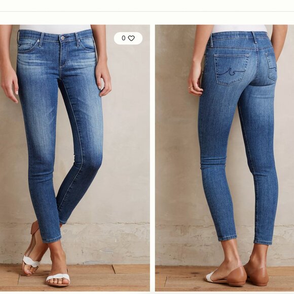 Anthropologie AG Dark Blue The Legging Ankle Jeans - Size 26R - Picture 1 of 12